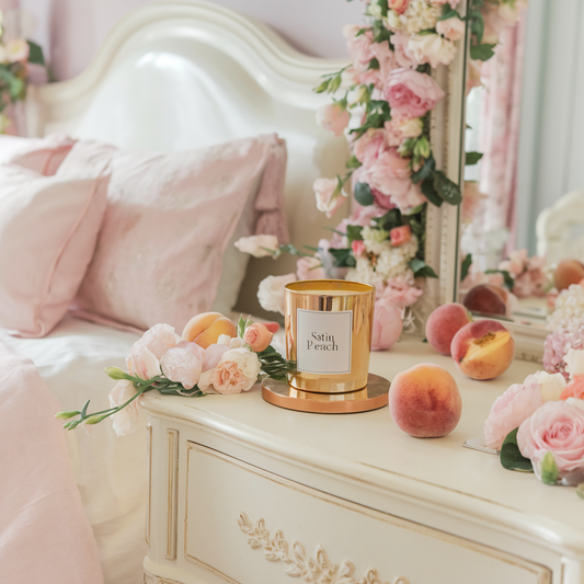 Satin Peach Wickless Candle