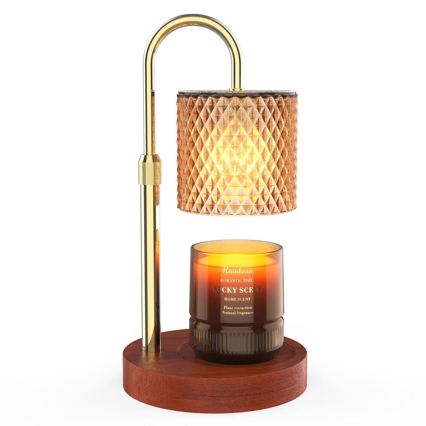 Candle Warmer Lamp, Adjustable Height Electric Candle Warmer With Timer And Dimmer